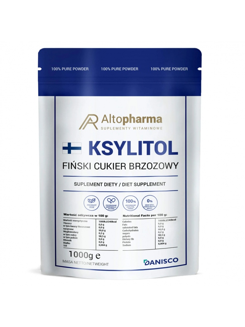 ALTO PHARMA fínsky xylitol (Brezový cukor Danisco) 1000 g