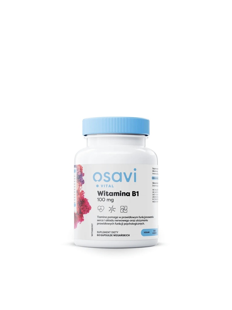 OSAVI Vitamín B1 100 mg (tiamín, srdce, nervový systém) 60 vegánskych kapsúl