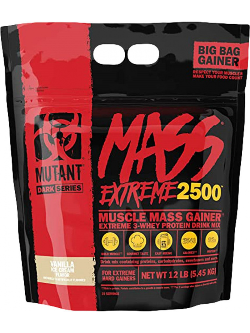 PVL Mutant Mass Extreme 2500 Gainer, vanilková zmrzlina - 5450 g