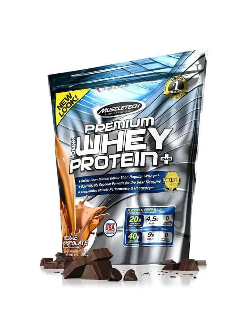 MUSCLETECH 100% prémiový srvátkový proteín + 2,7 kg čokolády