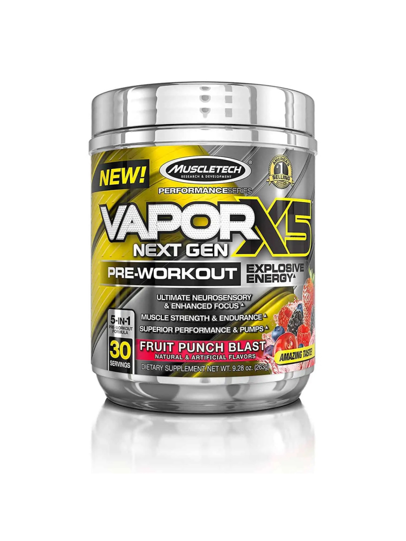 MUSCLETECH Vapor X5 Next Gen 228g 30 porcií Ovocný