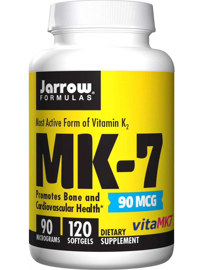 JARROW FORMULAS Vitamín K2 MK7 (vitamín K2 MK7) 90 mcg - 120 gélových kapsúl