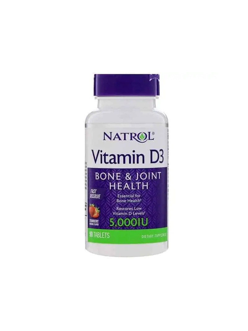 NATROL Vitamín D3 rýchlo rozpustný 5000 IU (vitamín D3) - 90 tabliet