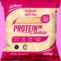 Justine&#39;s Protein Cookie – Bezlepkové proteínové sušienky – 64 g – Malina s bielou čokoládou