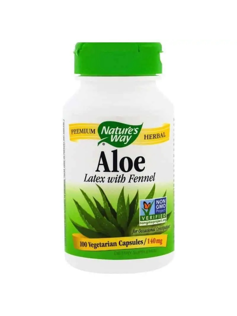 Nature s Way Aloe Latex s feniklom 140 mg - 100 vegetariánskych kapsúl