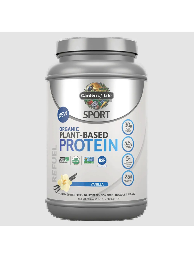 GARDEN OF LIFE SPORT Organický rastlinný proteín (NSF Certified for Sport) 806 g - vanilka