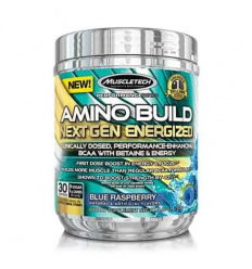 MUSCLETECH Amino Build Next Gen Energized (BCAA Aminokyseliny) 280 g modrá malina