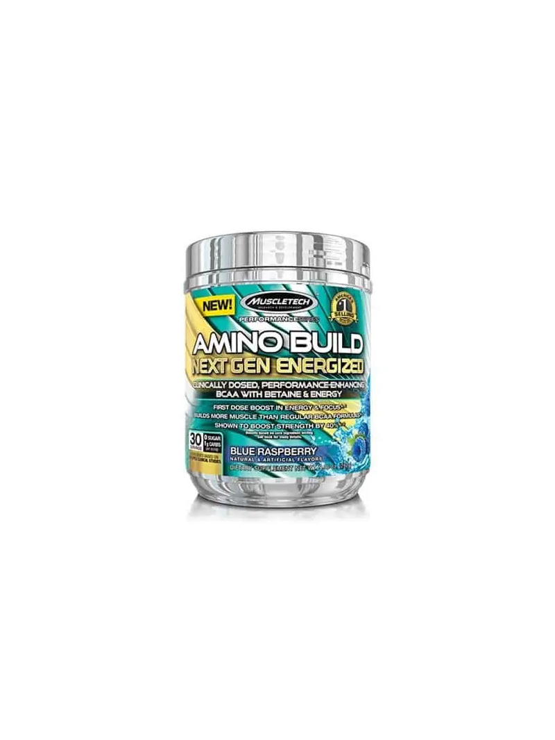 MUSCLETECH Amino Build Next Gen Energized (BCAA Aminokyseliny) 280 g modrá malina