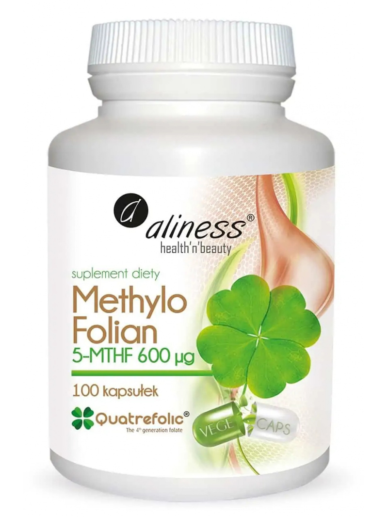 ALINESS Methylo Folian 5-mthf 600 µg Quatrefolic (kyselina listová) – 100 vegetariánskych kapsúl