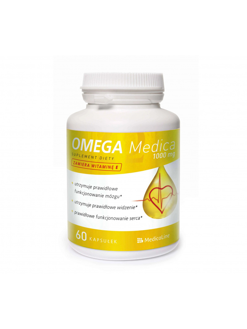 MEDICALINE Omega Medica s vitamínom E (Omega 3 EPA DHA) - 60 kapsúl