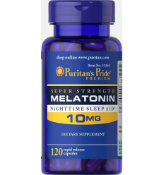 PURITAN S PRIDE Melatonín 10 mg (Melatonín – prostriedok na spanie) 120 kapsúl