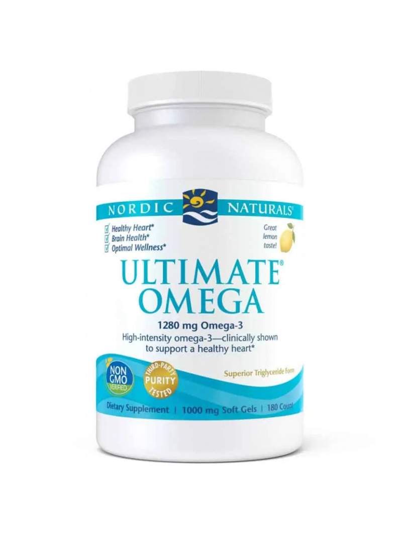 Nordic Naturals Ultimate Omega-3 1280 mg (EPA DHA) 180 citrónových toboliek