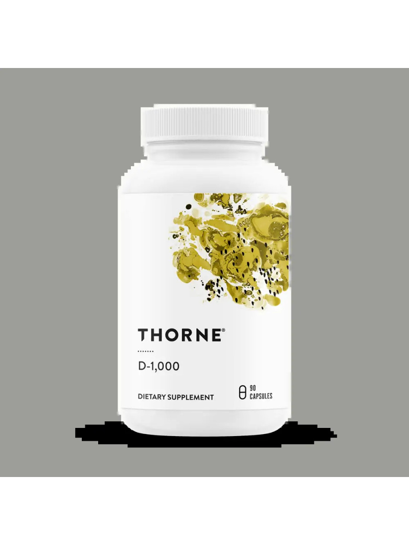 THORNE Vitamín D3 (vitamín D3) 1000 IU - 90 vegetariánskych kapsúl