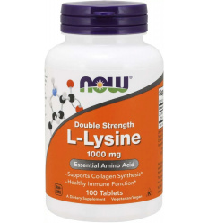 NOW FOODS L-Lysine (Lysine) 1000 mg – 100 vegánskych tabliet