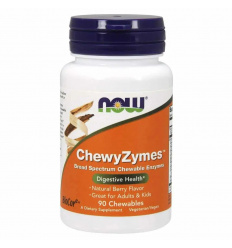 NOW FOODS ChewyZymes (tráviace enzýmy) 90 žuvacích vegetariánskych tabliet