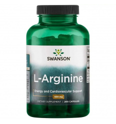 SWANSON L-arginín (L-arginín) 500 mg 200 kapsúl