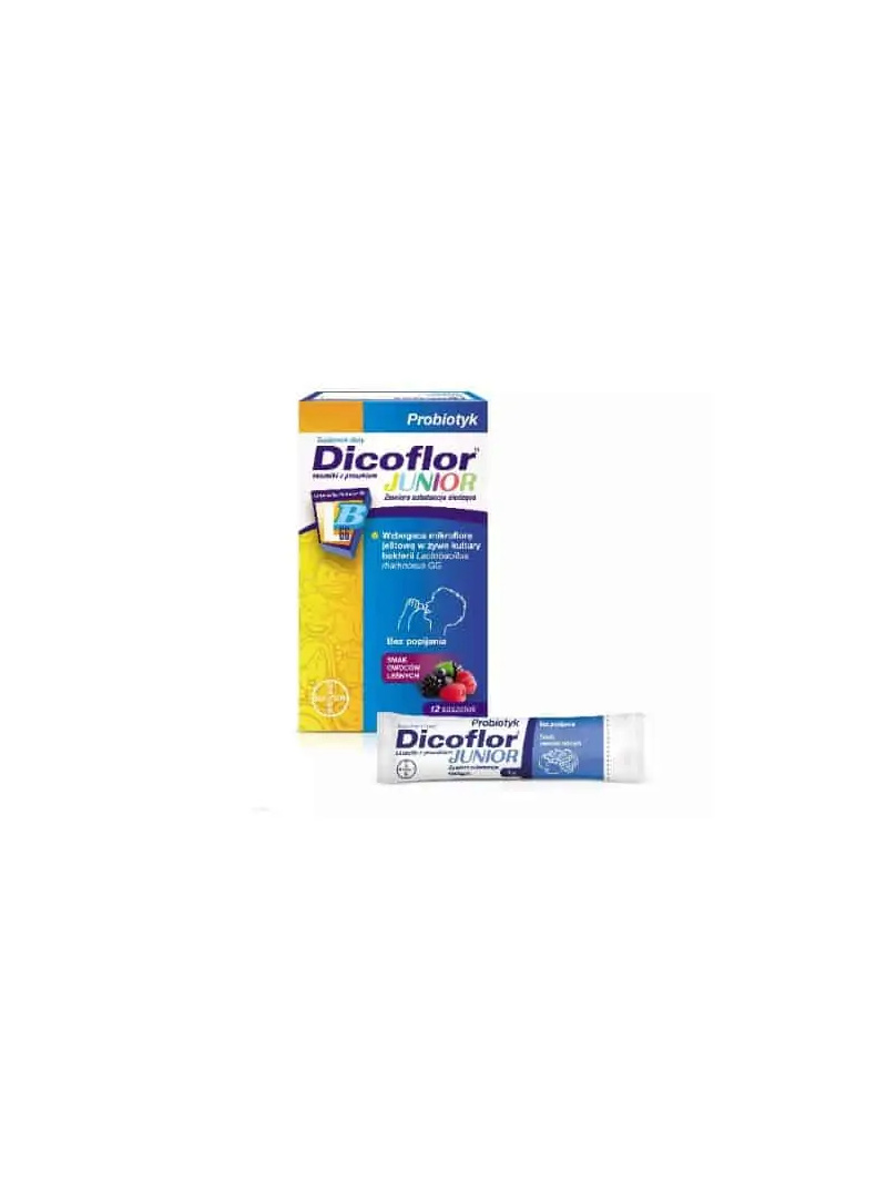 BAYER Dicoflor Junior (Probiotikum pre deti a dospelých) 12 perorálnych vrecúšok