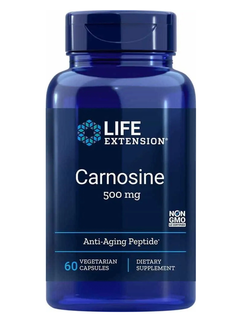 LIFE EXTENSION Carnosine 500mg 60 vegetariánskych kapsúl