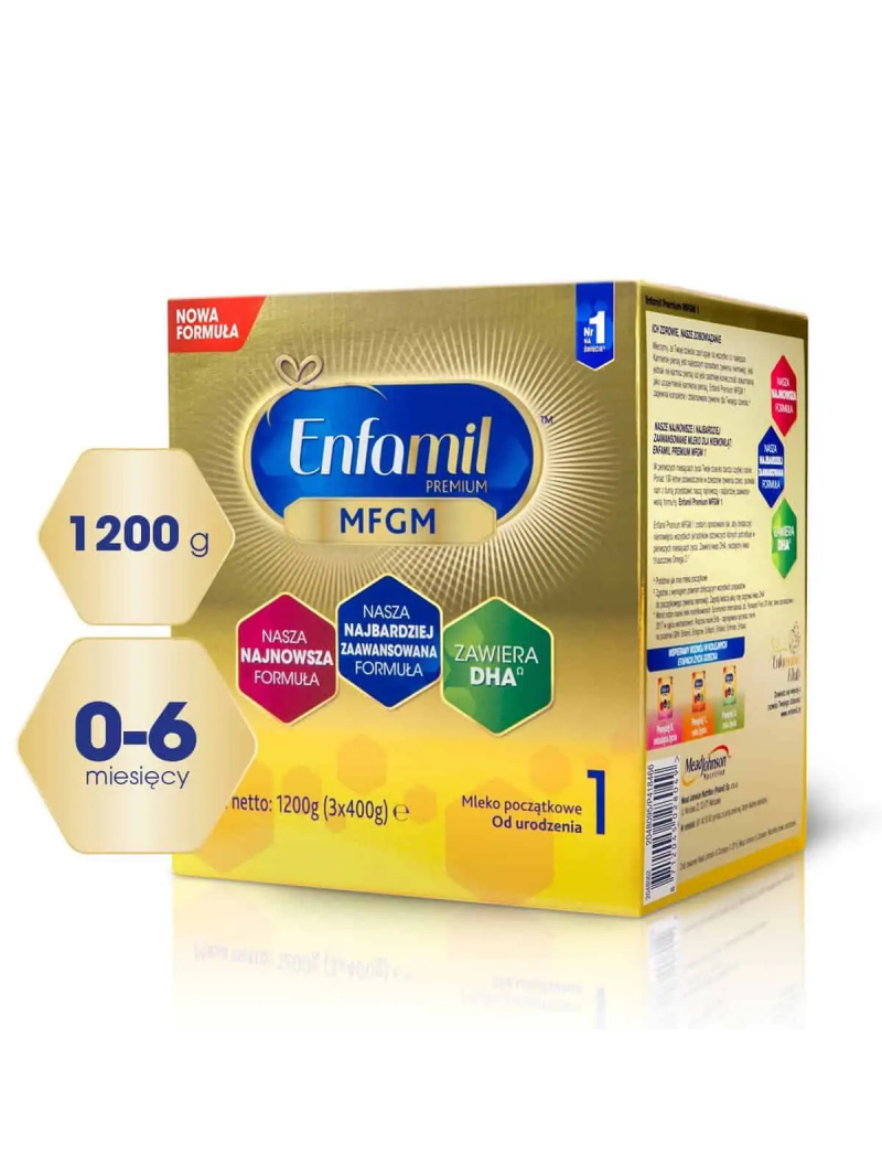 ENFAMIL 1 Premium MFGM upravené mlieko (pre dojčatá, 0-6 mesiacov) 1200 g