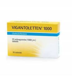 VIGANTOLETTEN 1000 (vitamín D ako voľnopredajný liek) 1000 IU 30 tabliet