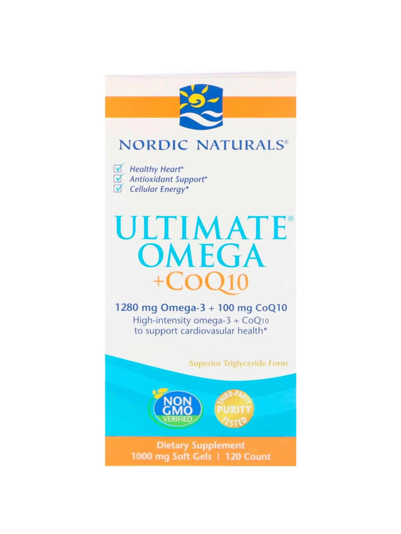 NORDIC NATURALS Ultimate Omega + CoQ10 100 mg (Omega-3, Koenzým Q10) 120 gélových kapsúl