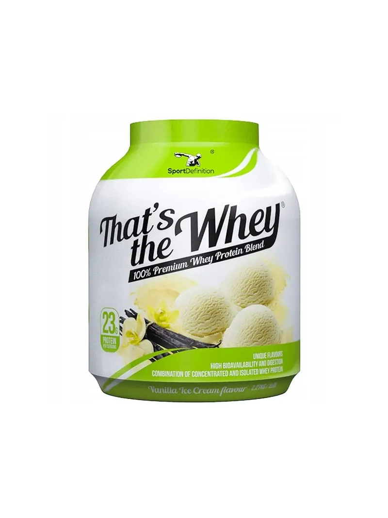 ŠPORTOVÁ DEFINÍCIA That&#39;s The Whey (srvátkový proteínový koncentrát a izolát) 2270 g vanilková zmrzlina