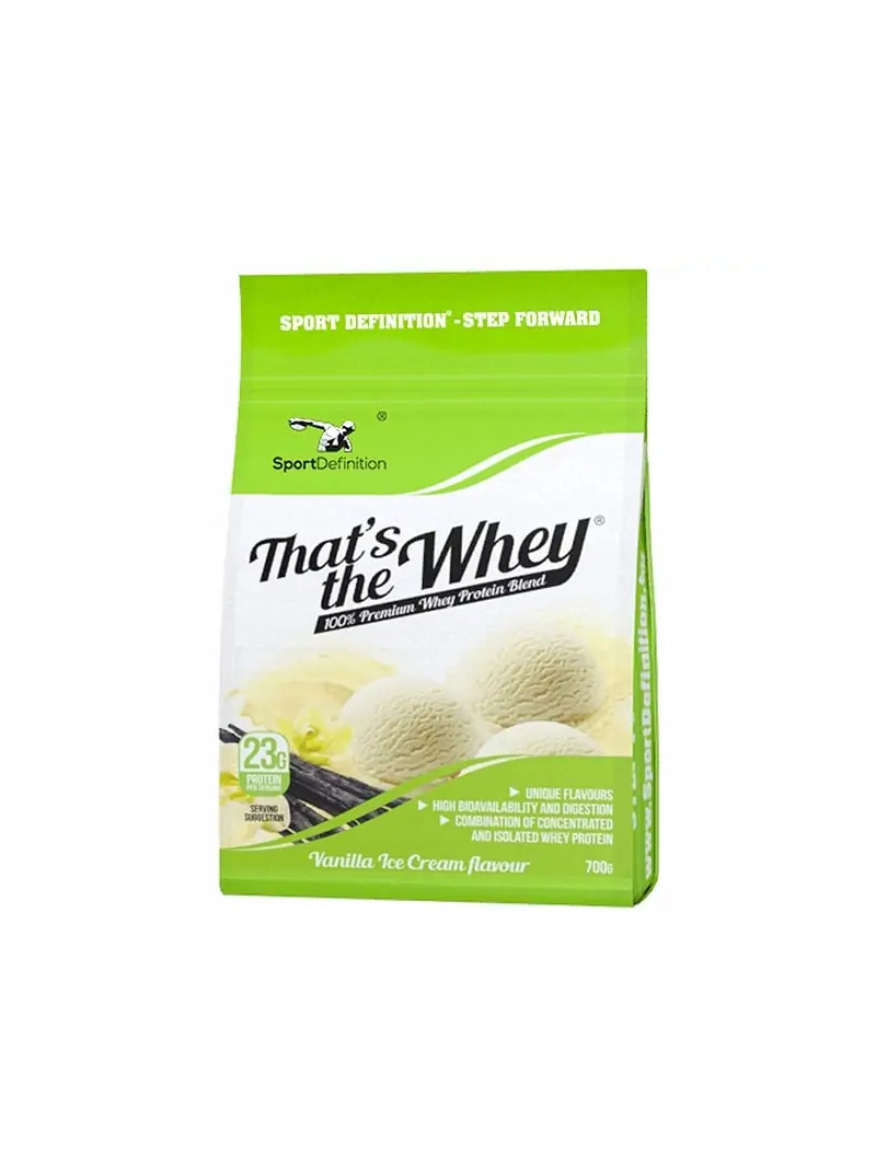 ŠPORTOVÁ DEFINÍCIA That&#39;s The Whey (srvátkový proteínový koncentrát a izolát) 700 g vanilková zmrzlina