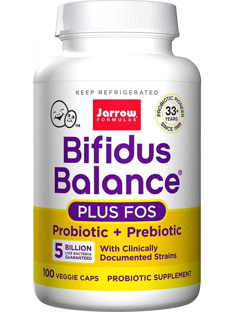 JARROW FORMULAS Bifidus Balance + FOS (črevná mikroflóra) 100 vegetariánskych kapsúl