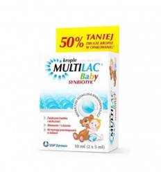 MULTILAC Baby Synbiotic (probiotikum + prebiotikum, podpora tráviaceho systému) 2 x 5 ml