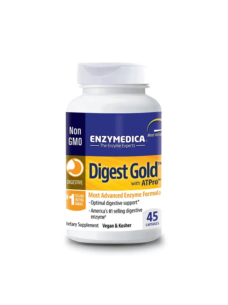 ENZYMEDICA Digest Gold™ ATPro (komplex tráviacich enzýmov) 45 kapsúl