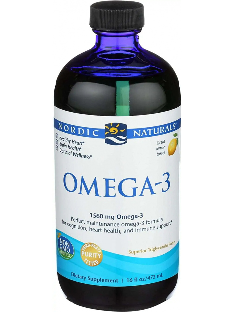 Nordic Naturals Omega-3 1560 mg (EPA DHA podpora pre zdravie mozgu a srdca) 473 ml citrón