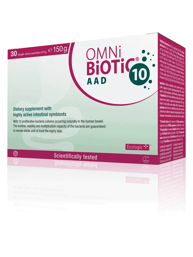 OMNi-BiOTiC 10 AAD (črevná rovnováha počas antibiotickej liečby) 30 vrecúšok