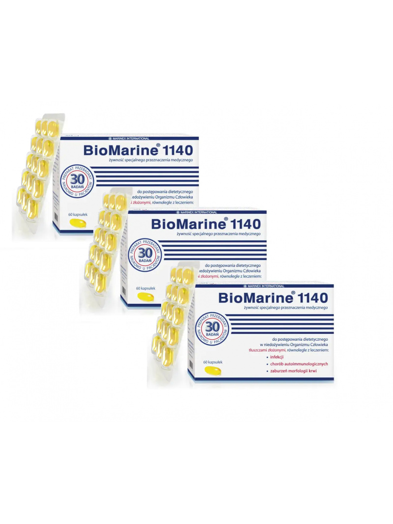 MARINEX BioMarine 1140 (olej zo žraločej pečene) 3 x 60 kapsúl