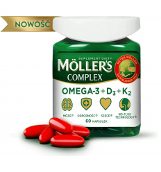 MOLLERS Complex (Omega-3, D3, K2) 60 kapsúl