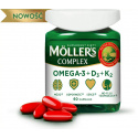 MOLLERS Complex (Omega-3, D3, K2) 60 kapsúl