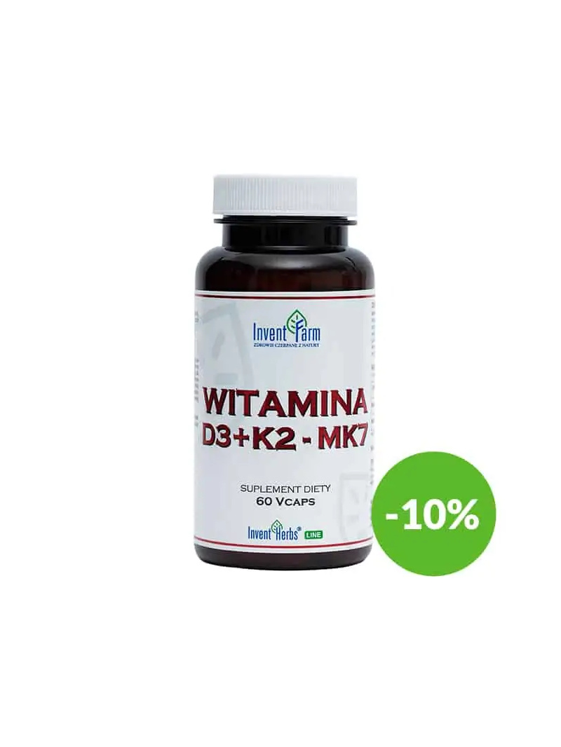 INVENT FARM Vitamín D3+ (K2-MK7) 60 kapsúl