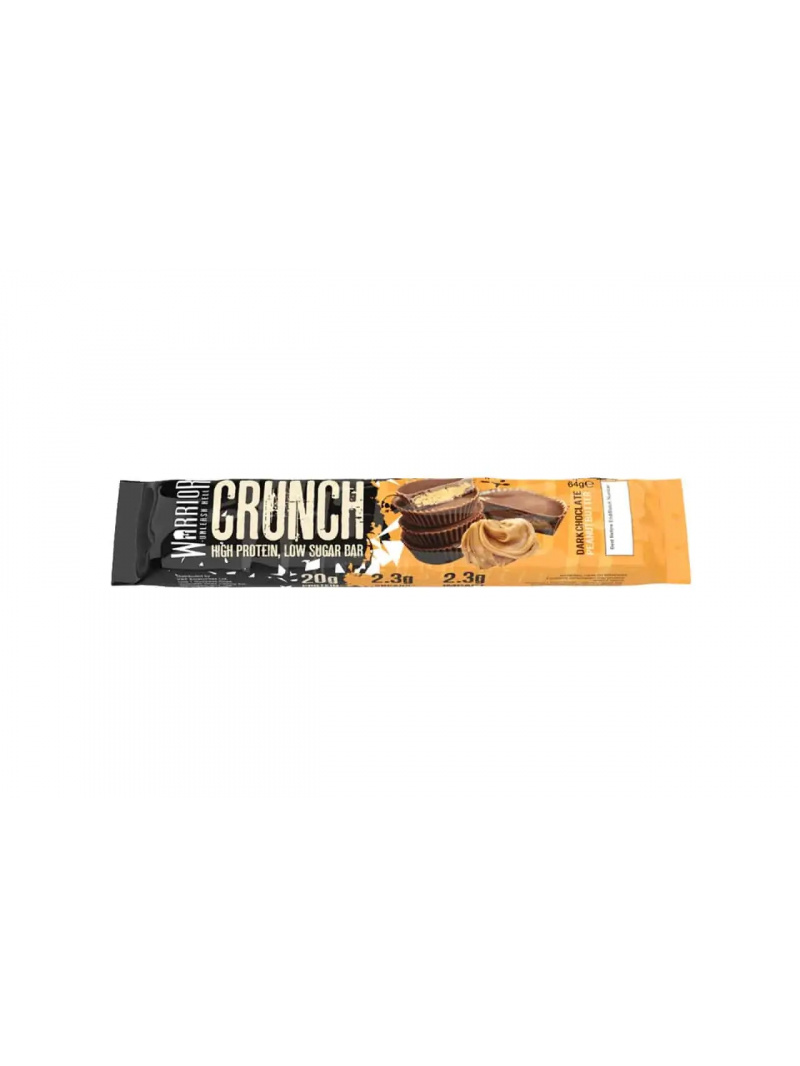 WARRIOR Crunch Proteínová tyčinka 64g horká čokoláda s arašidovým maslom