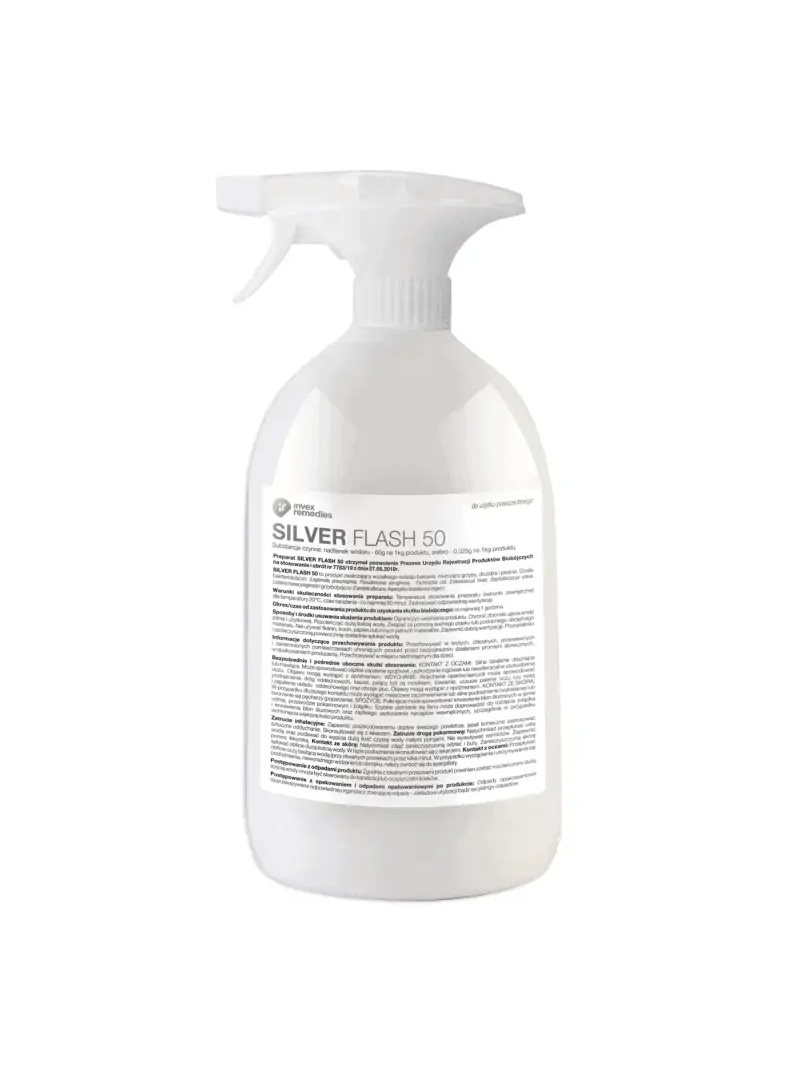 INVEX REMEDIES Silver Flash 50 (Antibakteriálny, protiplesňový prípravok) 500 ml