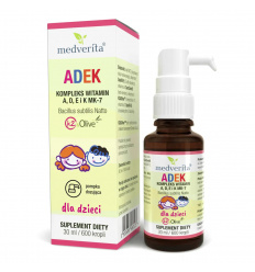 MEDVERITA ADEK pre deti (vitamín A, D, E a K MK-7) 30ml