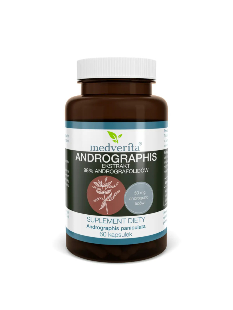 Extrakt MEDVERITA Andrographis 98 % Andrographolides 60 kapsúl