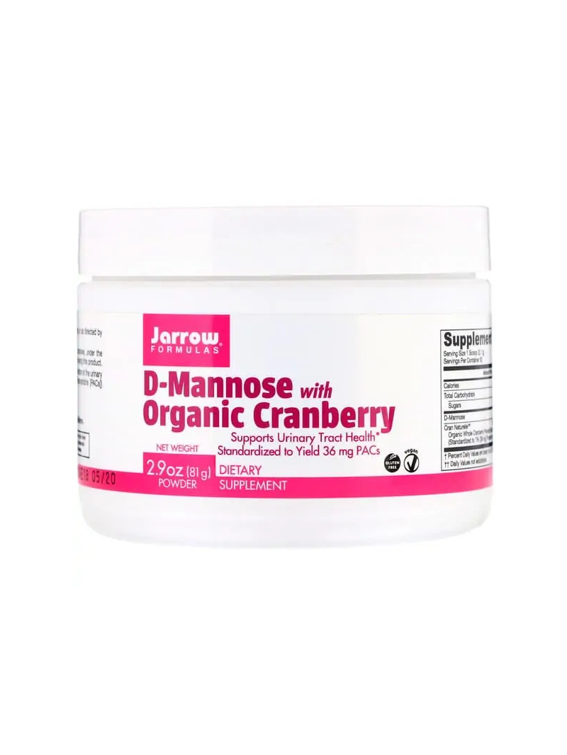 JARROW FORMULAS D-Manóza s BIO brusnicami 81g