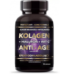 INTENSON Anti-Age Kolagén + Hyaluron + Vit C (kolagén, kyselina hyalurónová, vitamín C) 90 tabliet