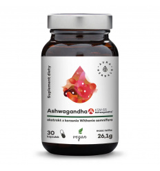 AURA HERBALS Ashwagandha KSM-66 500 mg (extrakt z koreňa) 30 vegánskych kapsúl