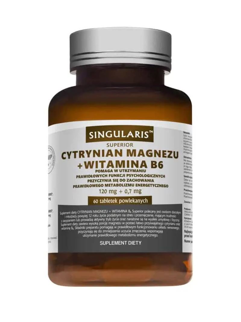 SINGULARIS Magnéziumcitrát + vitamín B6 Superior 120 filmom obalených tabliet