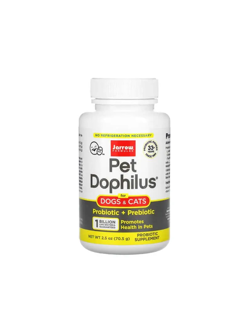 JARROW FORMULAS Pet Dophilus (Probiotická zmes pre psov a mačky) 70,5g