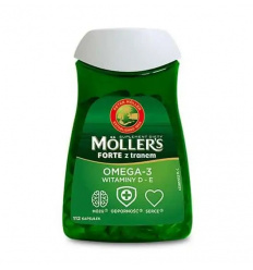 MOLLERS Forte Omega-3 (EPA, DHA, vitamín D + E) 112 kapsúl