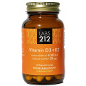 LABS212 Vitamín D3+K2 (vitamín D3, K2MK7) 60 vegetariánskych kapsúl