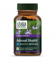 Gaia Herbs Zdravie nadobličiek Nightly Restore 60 vegetariánskych tekutých kapsúl