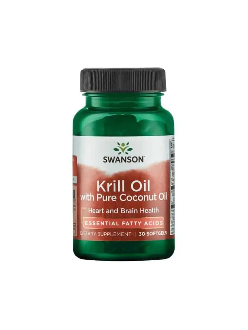 SWANSON Krill Oil s čistým kokosovým olejom 30 gélových kapsúl