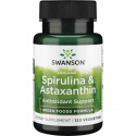 SWANSON Organic Spirulina & Astaxanthin (Spirulina, Astaxanthin) 120 veganských tabliet